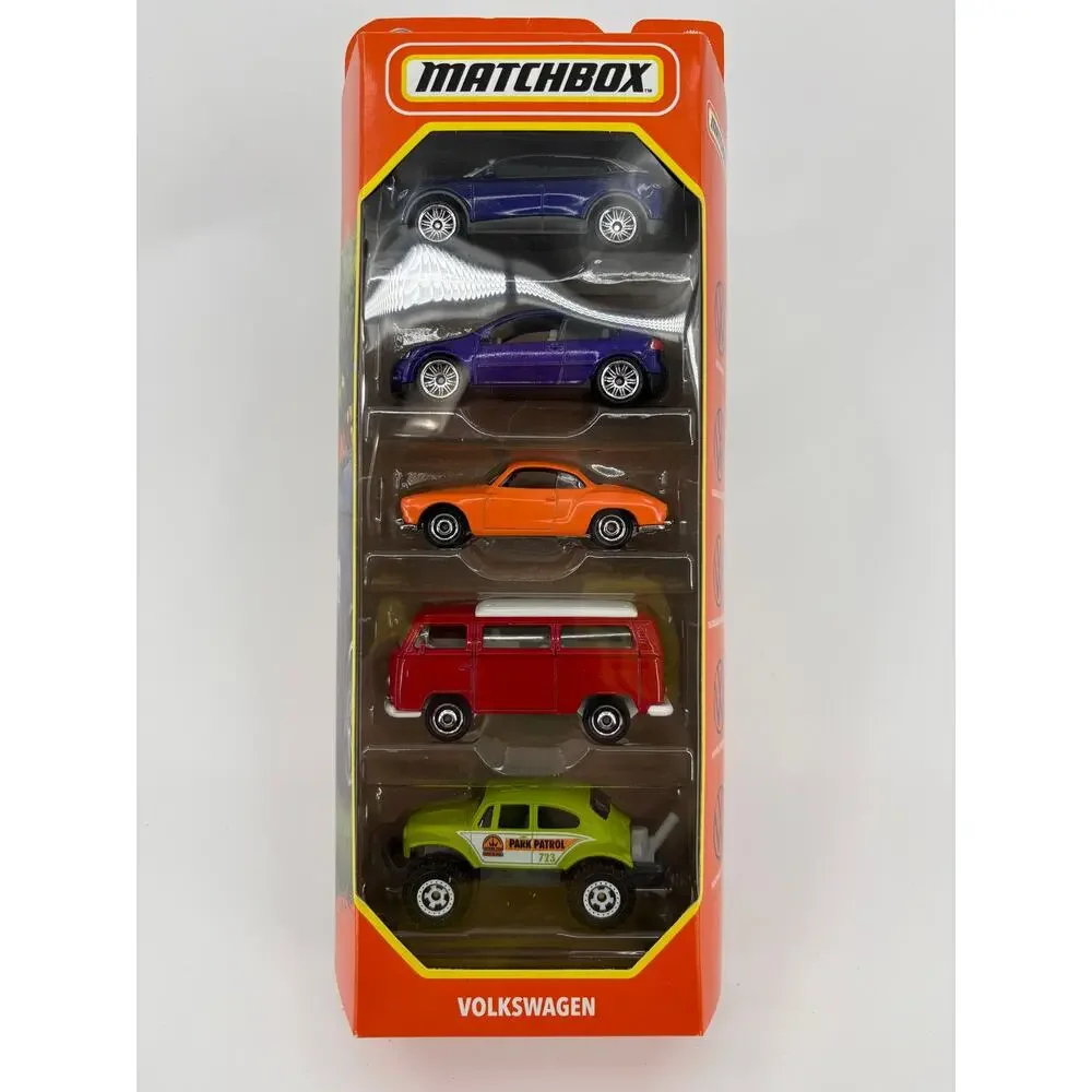 Matchbox Volkswagen 5 Pack. EV4, Golf GTi Karmann Gia, T2 Bus, Beetle 4x4